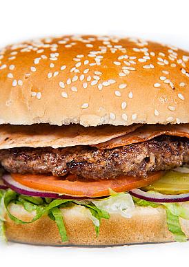 Гамбургер с ветчиной