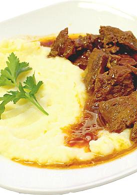 Поджарка из свинины с картофельным пюре 150/200