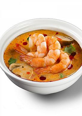 Тайский суп Том-ям с морепродуктами(острый)