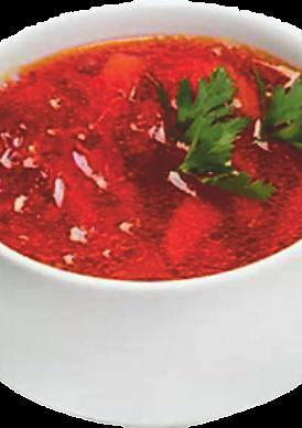 Борщ красный с пампушками