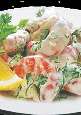 Тигровые креветки в сливочно-чесночном соусе